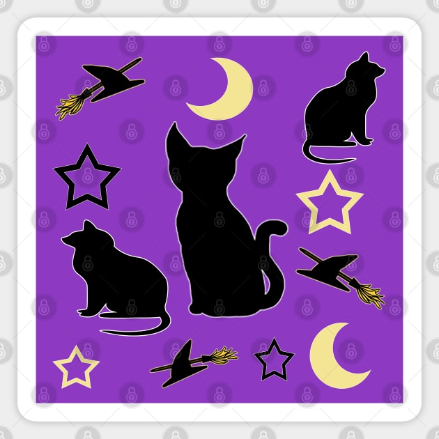 Cats and Witch Hats Sticker by BlakCircleGirl